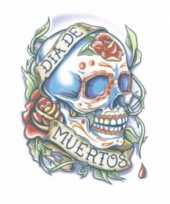Carnavalskleding schedel tattoo dia muertos