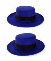 Carnavalskleding spaanse hoeden blauw