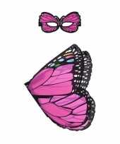 Carnavalskleding speelgoed roze vlinder verkleedset