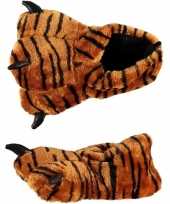 Carnavalskleding tijgerpoot pantoffels dames