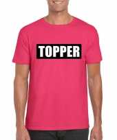 Carnavalskleding toppers pretty pink shirt topper heren 10110650