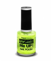 Carnavalskleding uv oplichtende glitter nagellak groen