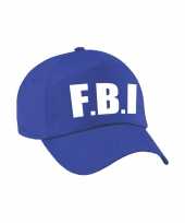 Carnavalskleding verkleed f b i agent pet cap blauw jongens meisjes