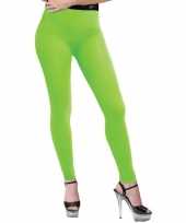 Carnavalskleding verkleed legging neon groen dames 10131985