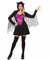 Carnavalskleding vleermuizen jurken zwart paars