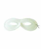 Carnavalskleding wit oogmasker papier farfalla