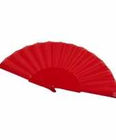 Carnavalskleding x stuks zomerse spaanse waaiers rood 10222468