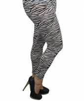 Carnavalskleding zebraprint legging dames