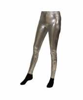 Carnavalskleding zilveren legging dames 10059422