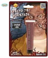 Carnavalskleding zombie gebarsten huid make up
