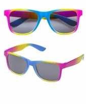 Carnavalskleding zomerse zonnebril multi color