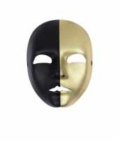 Carnavalskleding zwart gouden masker