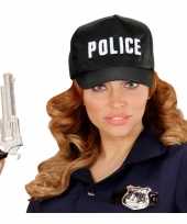 Carnavalskleding zwarte politie cap volwassenen