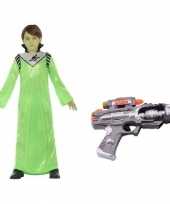 Compleet groen alien koning zharor carnavalskleding jongens