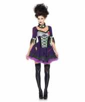 Frankensteins bruid carnavalskleding paars