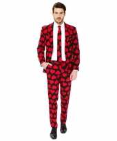 Heren verkleedcarnavalskleding king of hearts business suit