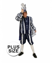 Plus size blauw prins carnaval carnavalskleding heren