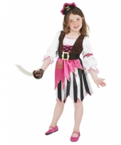Roze piraten carnavalskleding meisjes