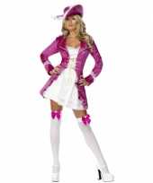 Roze witte dames piratencarnavalskleding