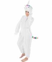 Witte regenboog eenhoorn rainy onesie carnavalskleding dames